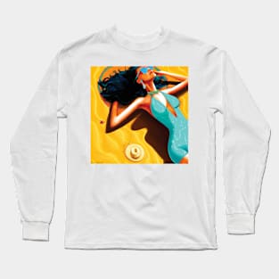 Woman on Beach Long Sleeve T-Shirt